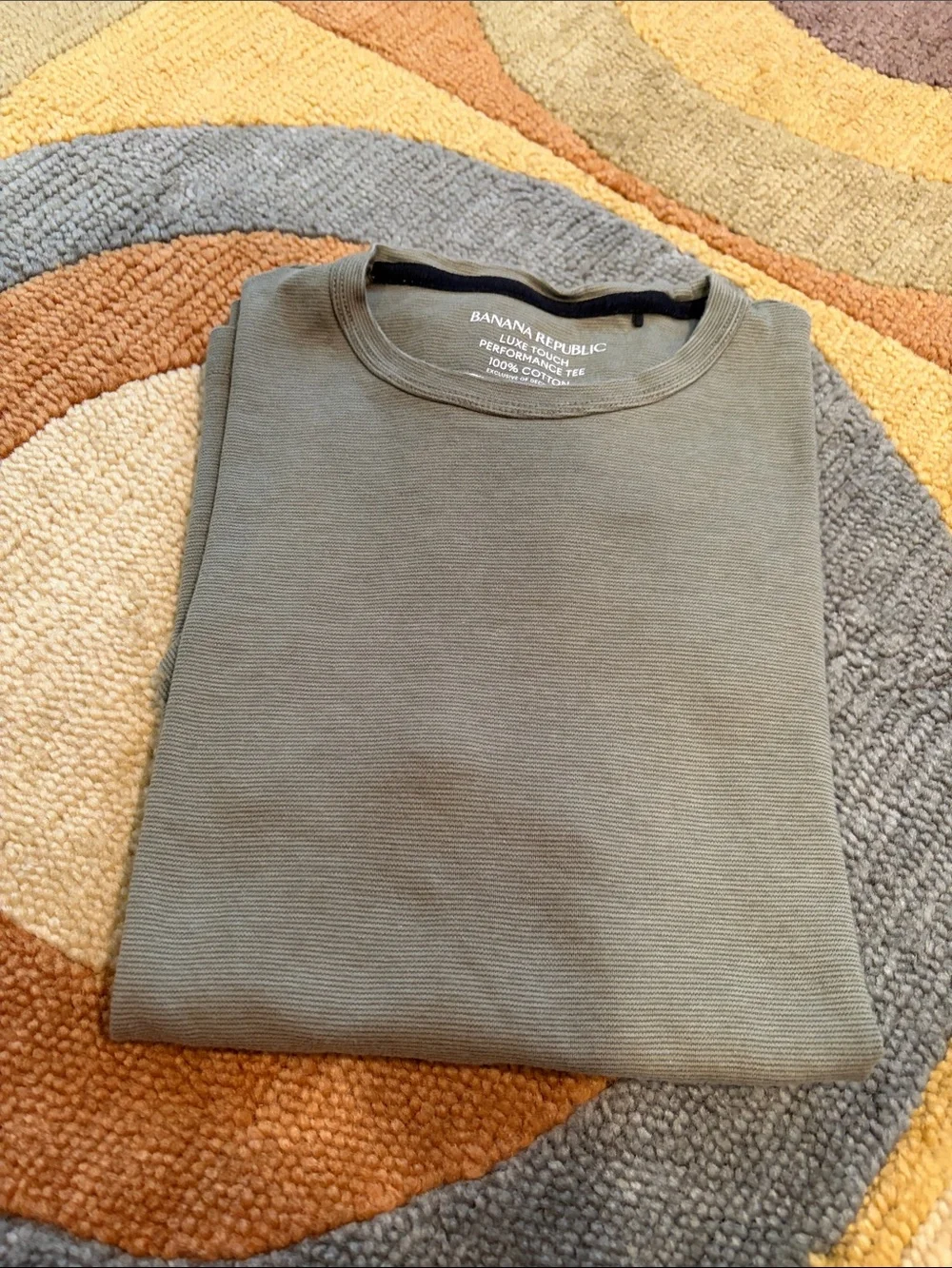 Banana Republic Men’s Short-Sleeve Crew Tee - Olive Green, Sz S